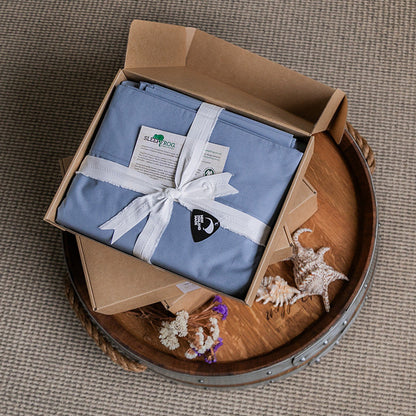 SleepFrog Blue Organic Sheets packaging