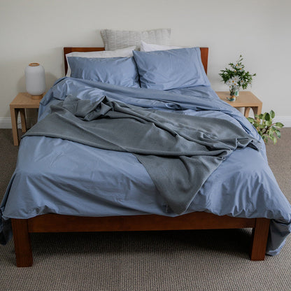 SleepFrog Organic Duvet Covers in blue