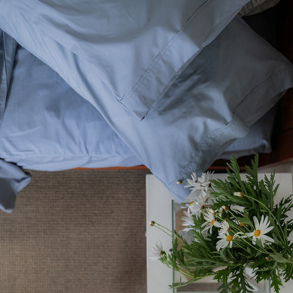 Blue SleepFrog Organic pillow cases